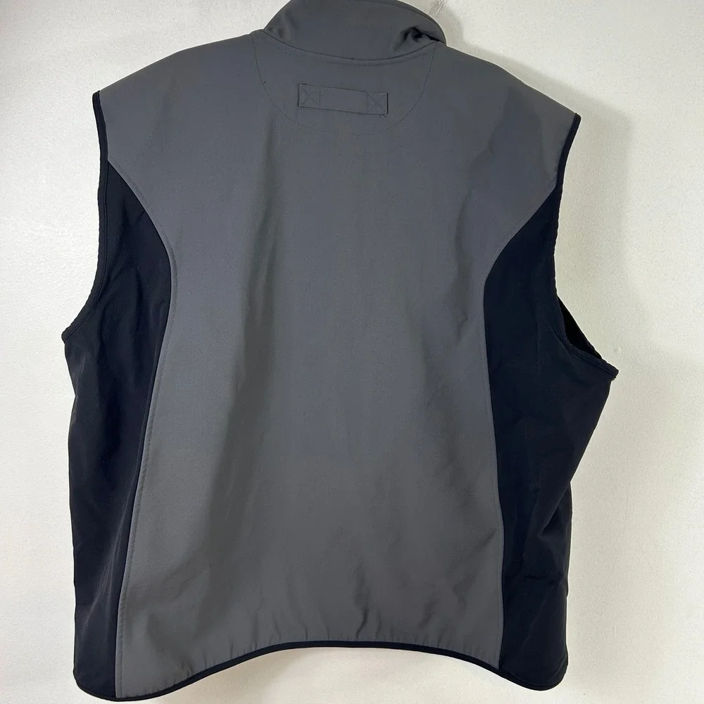 Duluth Trading Windfront Vest Softshell Full Zip Pockets Gray Black Outdoors 3XL